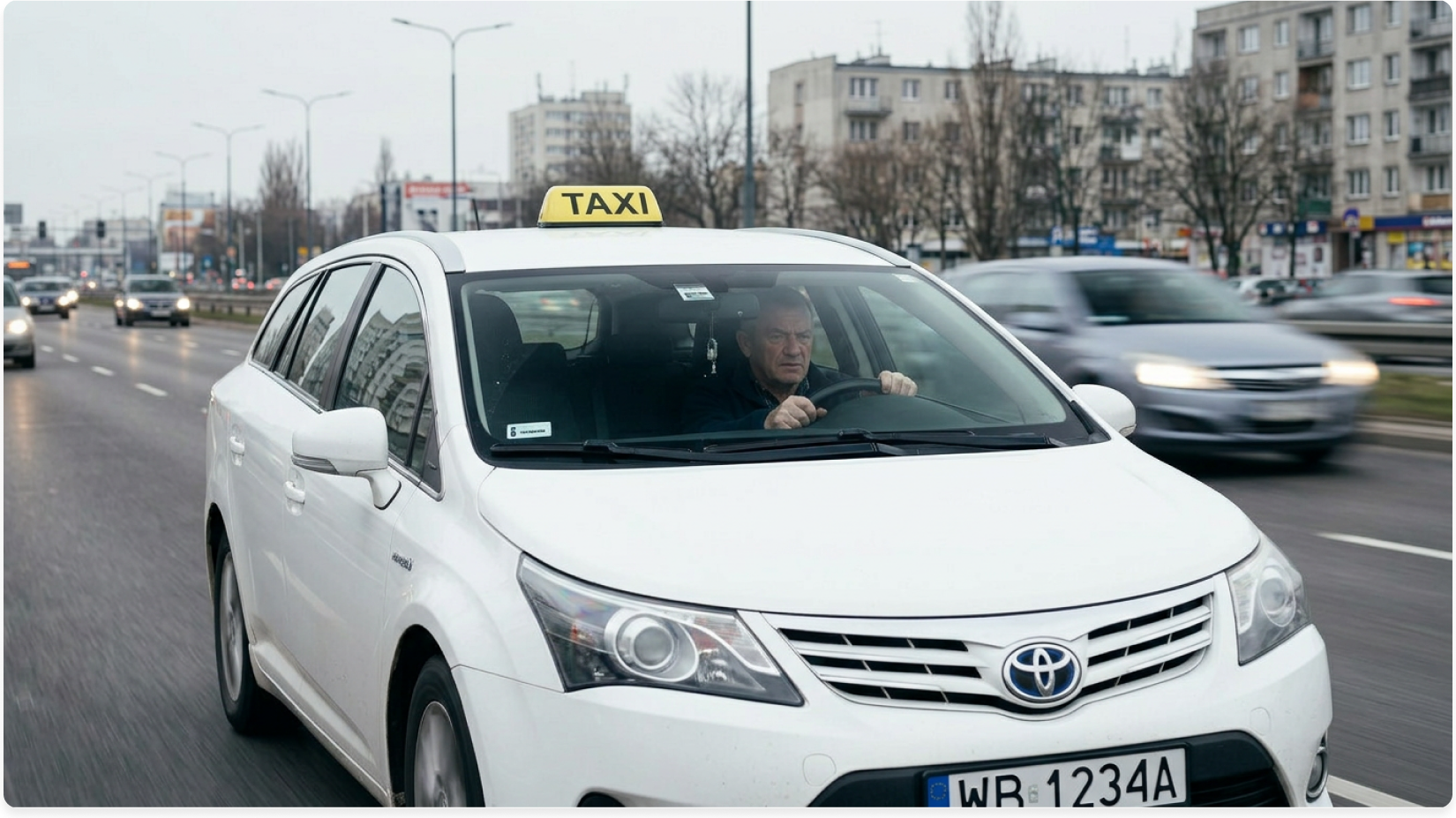 Slika Roberta u taksiu